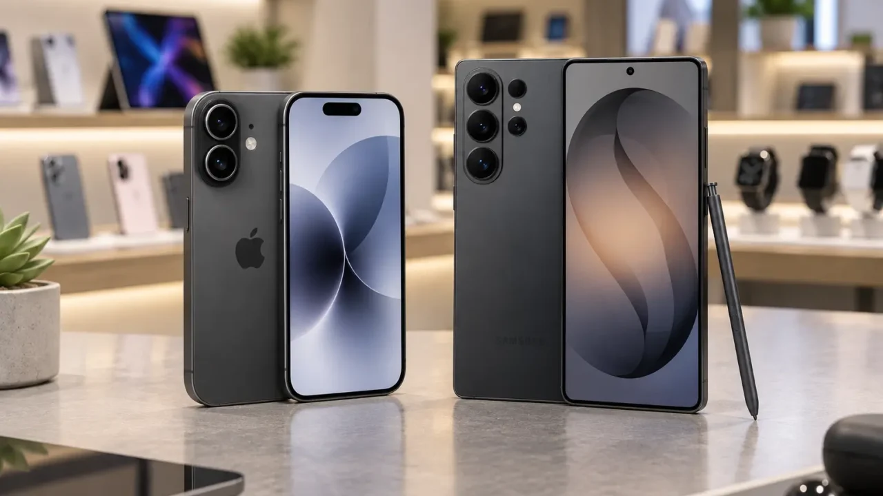 iPhone 17 e Galaxy S26 Ultra se separam pelo tamanho e câmeras