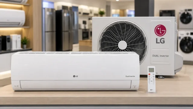 No LG Dual Inverter AI, 12.000 ou 9.000 BTUs dependem do ambiente