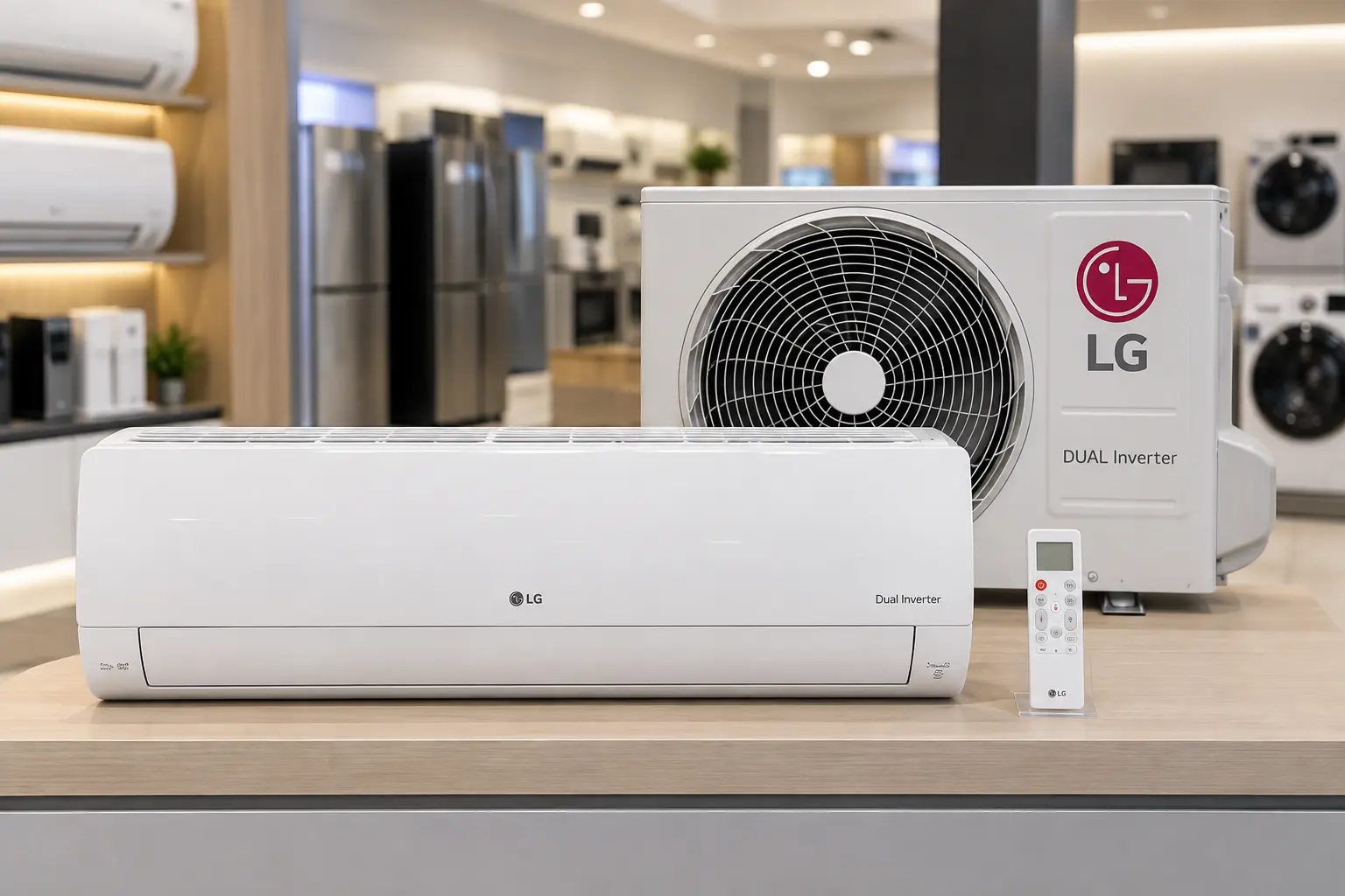 No LG Dual Inverter AI, 12.000 ou 9.000 BTUs dependem do ambiente
