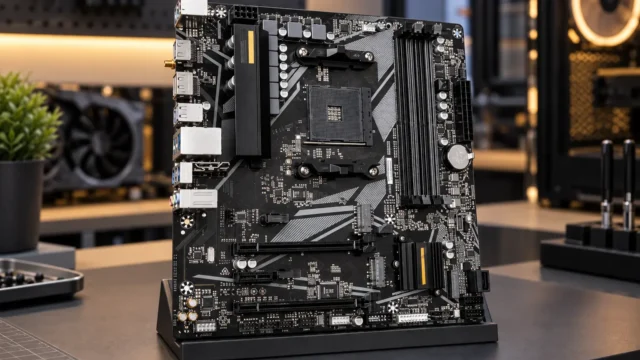 Na B550M da Gigabyte, Wi-Fi e M.2 separam mais as opções