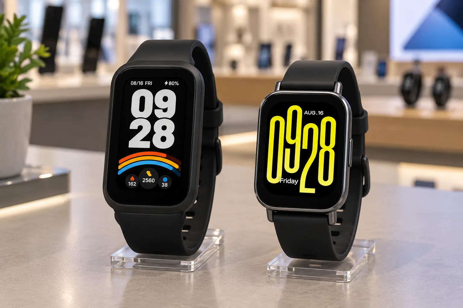 Redmi Watch 5 Active ou Smart Band 9 Active: tela ou formato compacto
