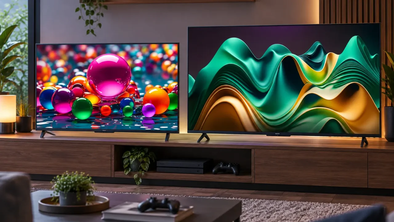 LG UA75 43 ou Hisense U6N 55: tamanho e tecnologia de tela