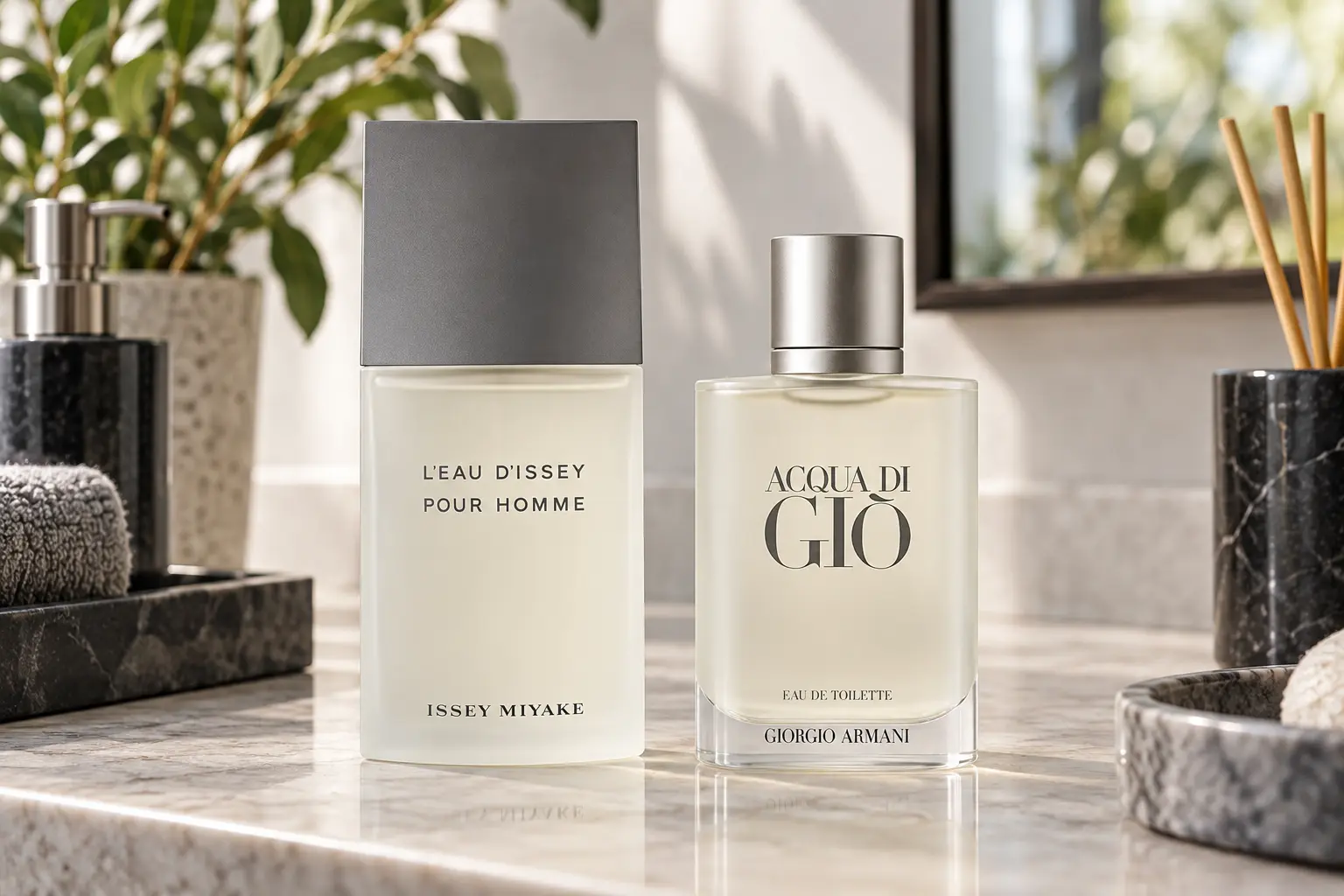 L'Eau d'Issey ou Acqua di Giò: especiado amadeirado ou cítrico aquático