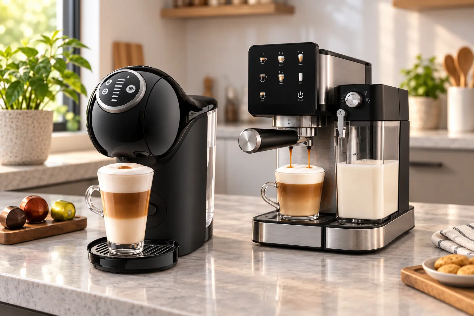 Genio S Plus ou Dolce Latte: cápsulas ou café em pó e leite
