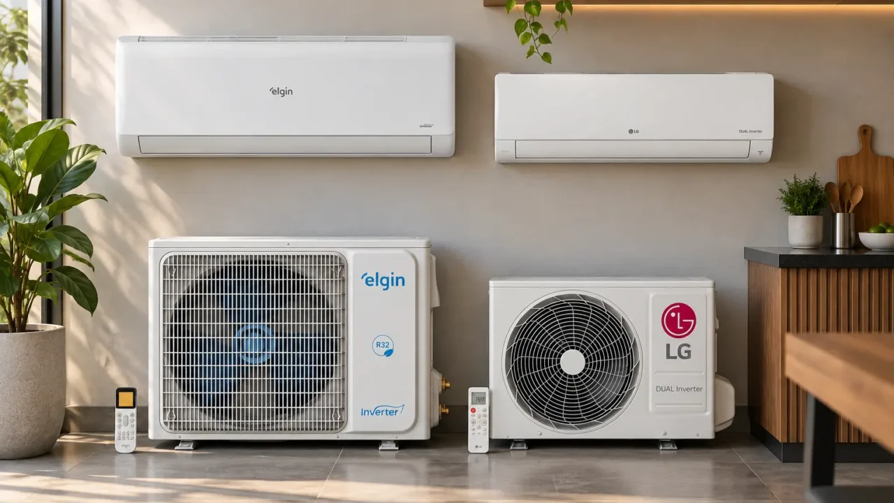 Elgin 30.000 ou LG 9.000 BTUs: a diferença começa na capacidade