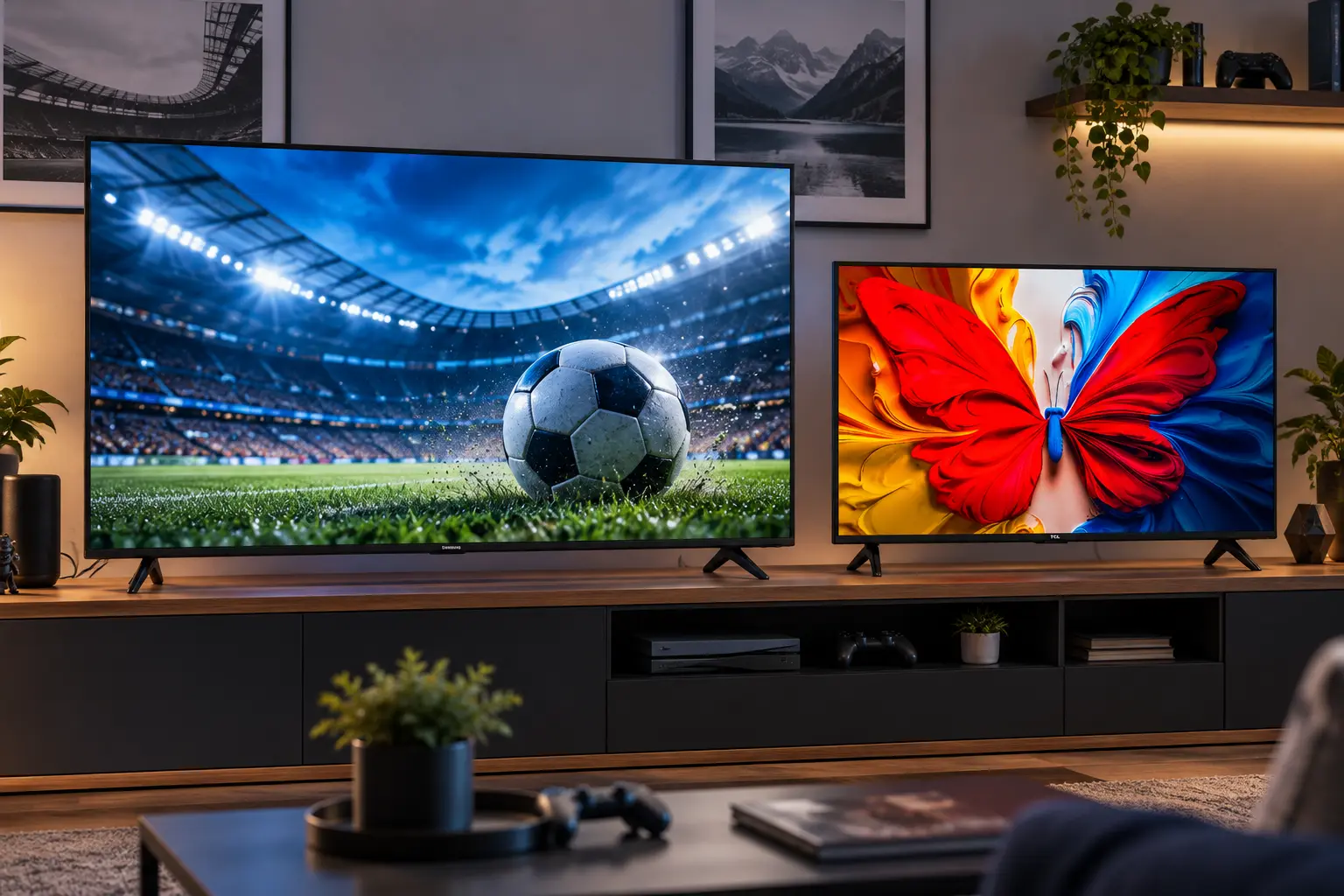 Samsung U8100F 75" ou TCL S5K 43": tamanho e resolução no uso diário