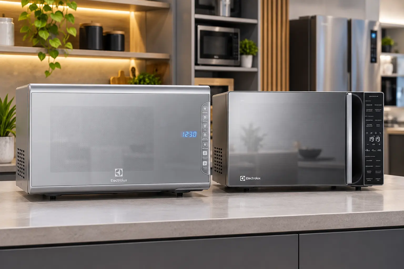 ME36S ou MI41S: 36 L, funções de preparo ou painel e Tira Odor