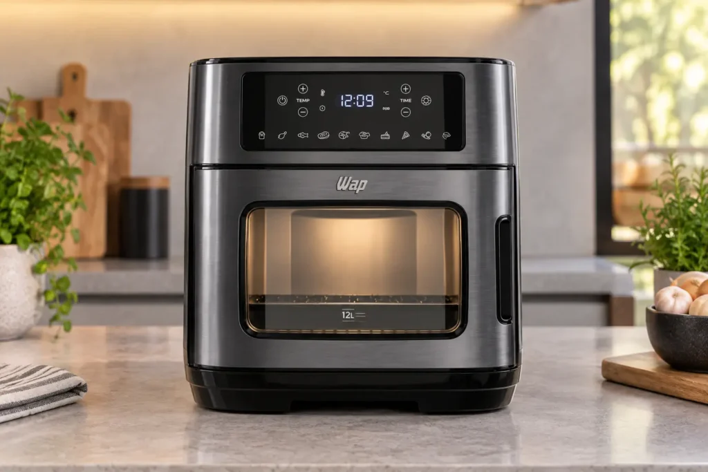 Nas Air Fryers WAP, 12L em dois níveis ou 10L com duplo aquecimento