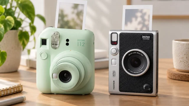 Instax Mini 12 ou Mini Evo: a diferença está no app e no microSD