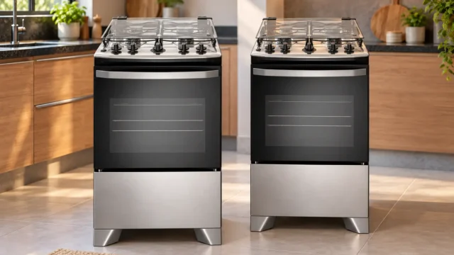 Fogão Electrolux Efficient aparece duas vezes; a diferença está no cadastro