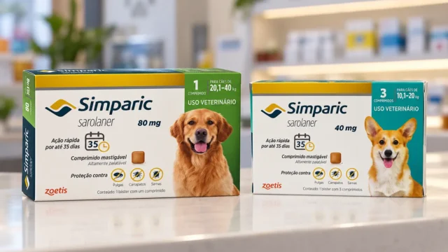 Simparic 80 mg ou 40 mg: a diferença está no peso do cão