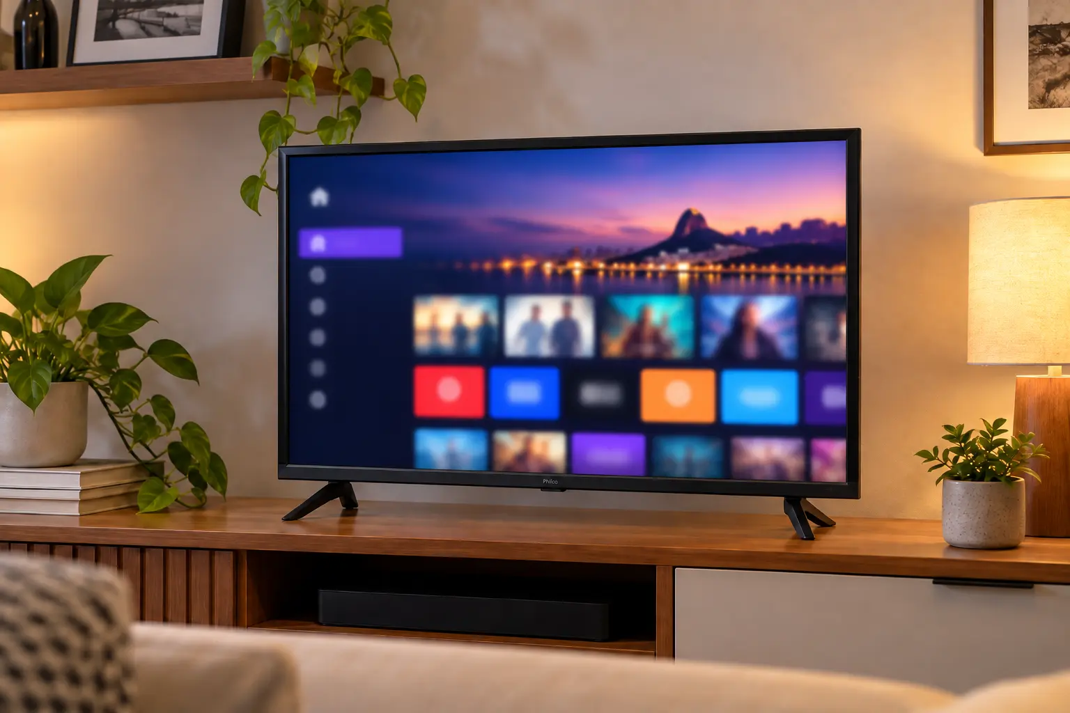 Philco Roku de 24″ para espaços compactos; 43″ para salas maiores