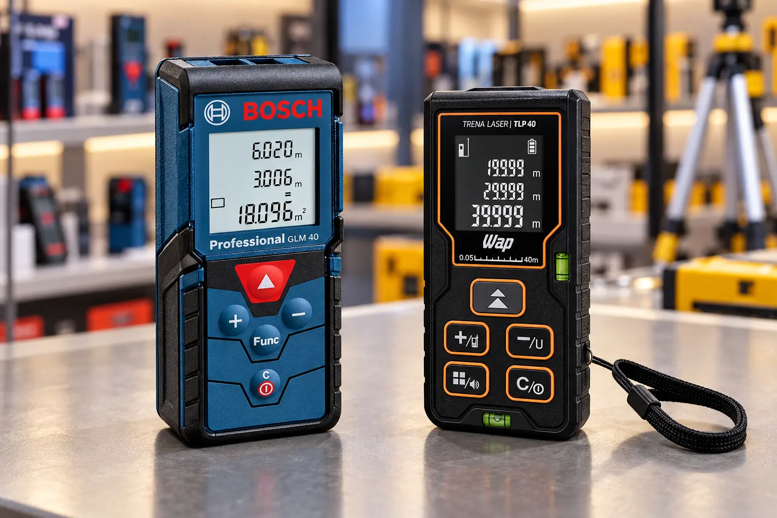 Bosch GLM 40 ou WAP TLP 40: cálculos ou medição contínua