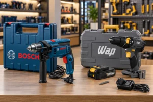 Bosch GSB 13 RE-M ou WAP K21-ID01: tomada ou bateria muda o uso