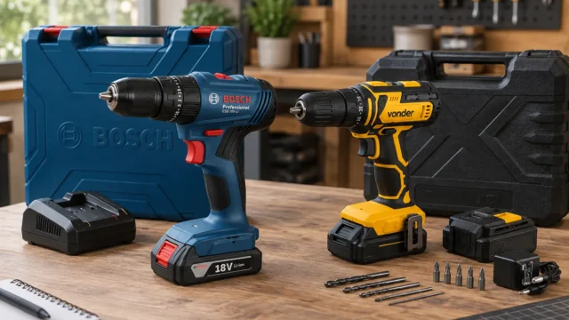 Bosch GSB185LI-1B ou Vonder PFV020: impacto ou 18 posições