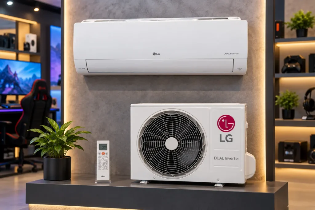 LG Dual Voice AI ou ARTCOOL: 24.000 BTUs vêm antes do acabamento