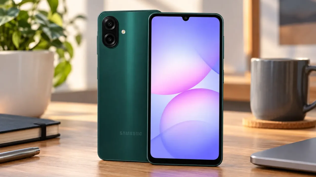 No Galaxy A07, 128GB/4GB ou 256GB/8GB definem espaço e memória
