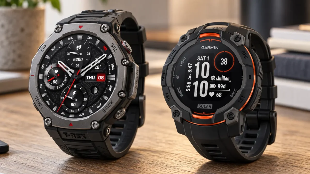 T-Rex 3 ou Instinct 3 Solar: mapas offline ou carregamento solar