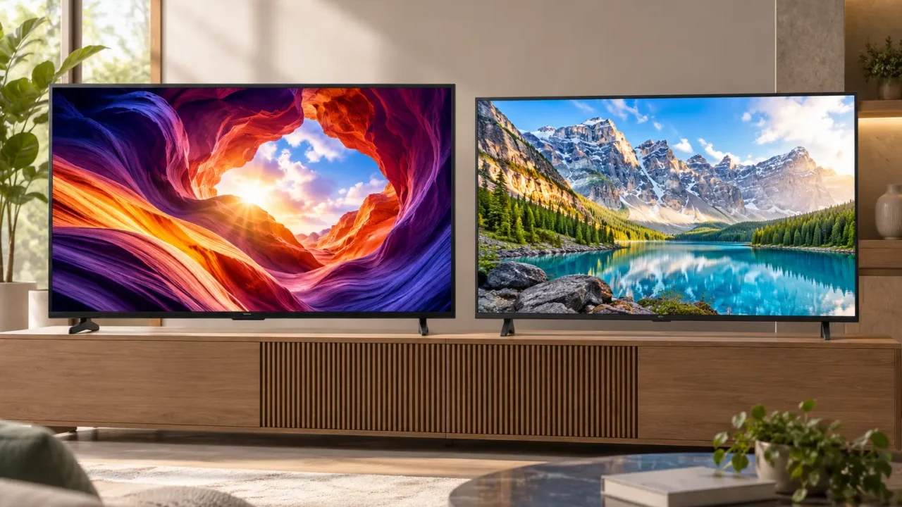 Hisense 55U6QV traz Mini LED; LG 55UA85 destaca o webOS 25