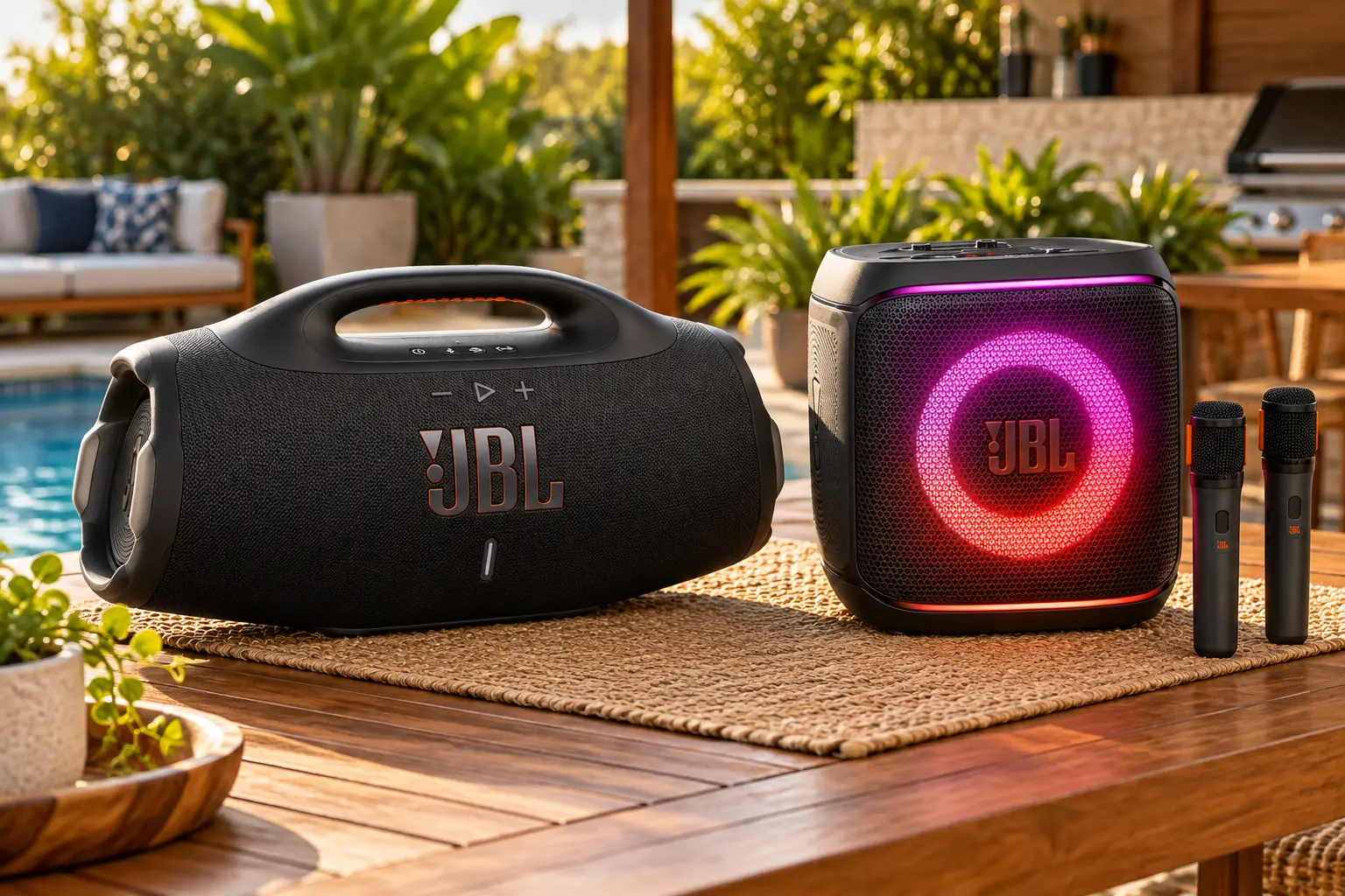 JBL Boombox 4 ou PartyBox Encore 2: autonomia ou luzes de festa