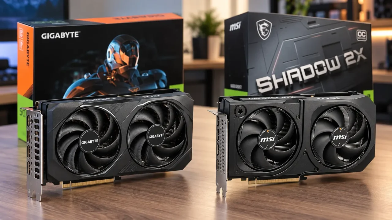 RTX 5060 Ti Gigabyte ou MSI: a diferença está nos 8GB e 16GB de VRAM