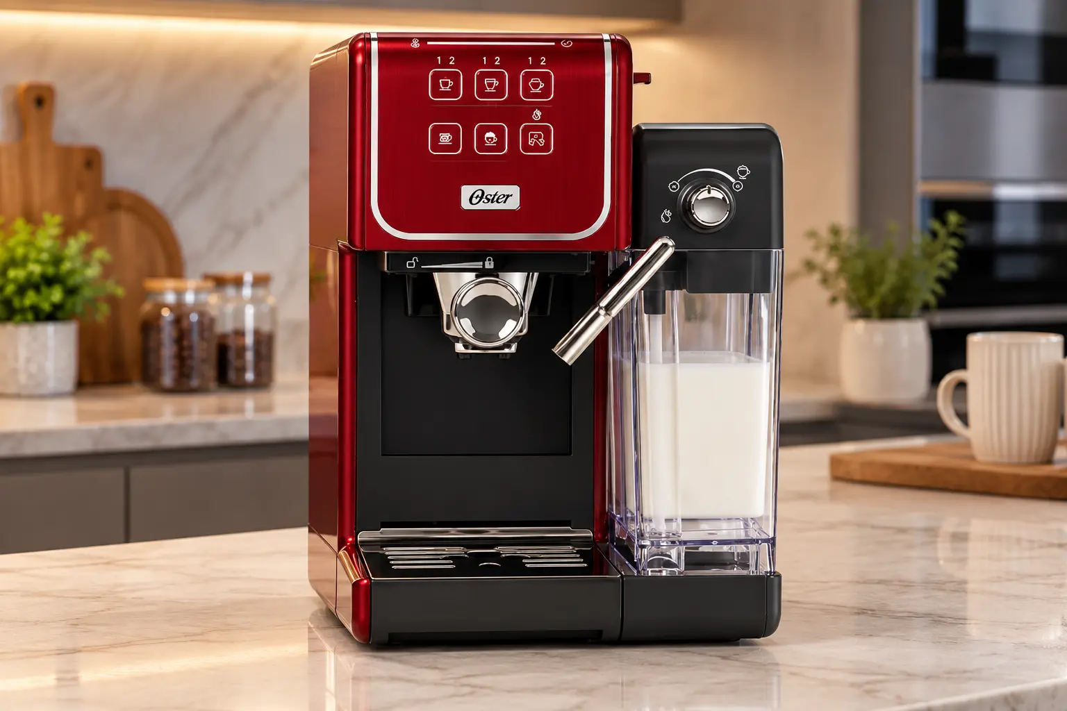 Oster PrimaLatte Touch vermelha ou cinza: duas cores, ambas 220V