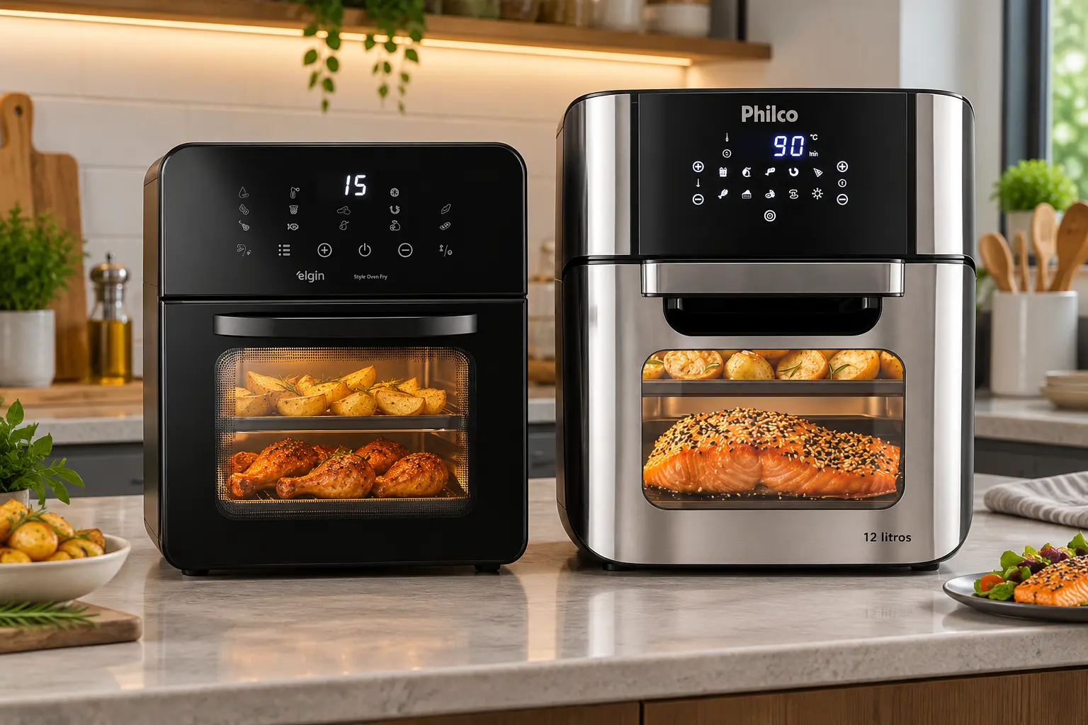Elgin 10L ou Philco 12L: capacidade e controles na rotina