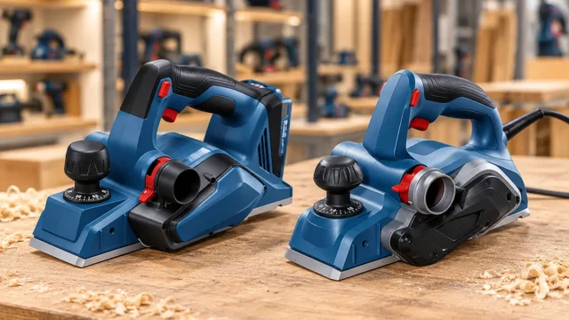 Bosch GHO 700 ou GHO 185-LI: cabo ou bateria na marcenaria