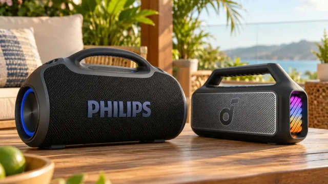 Philips Boombeat ou Soundcore Boom 2: microfone ou mais bateria