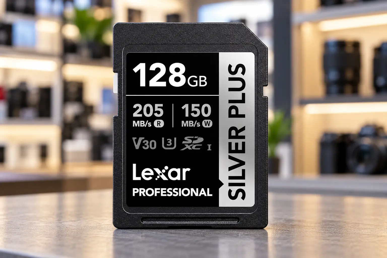 Lexar Silver Plus: 64GB para sessões curtas ou 128GB para mais fotos e vídeos