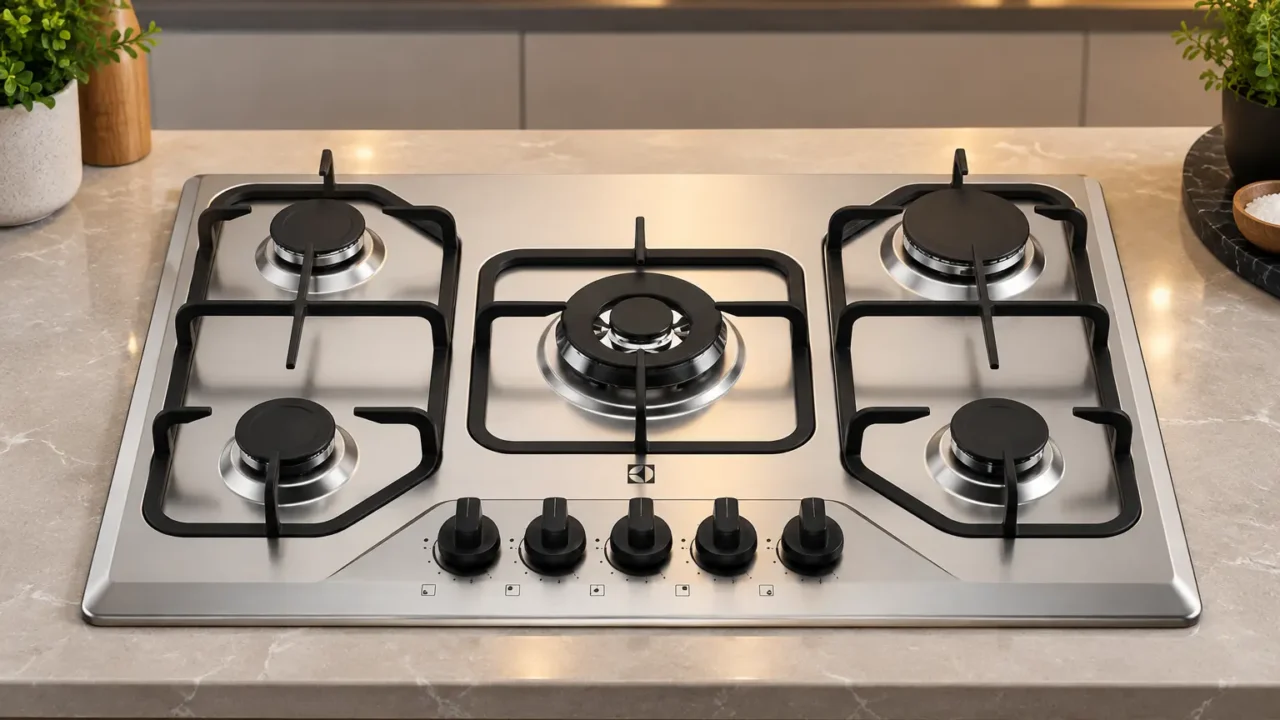 3 cooktops de 5 bocas: Electrolux e Itatiaia a gás ou HQ de indução