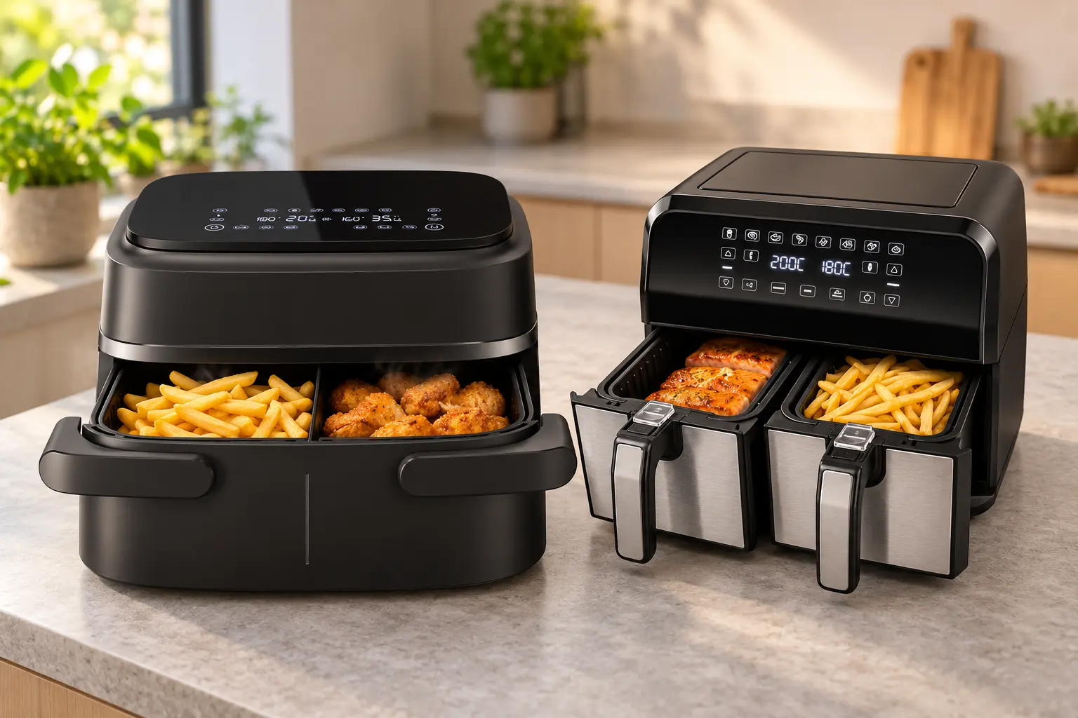 Philips Walita 7,1L ou Mondial 8L: divisória ou dois cestos físicos