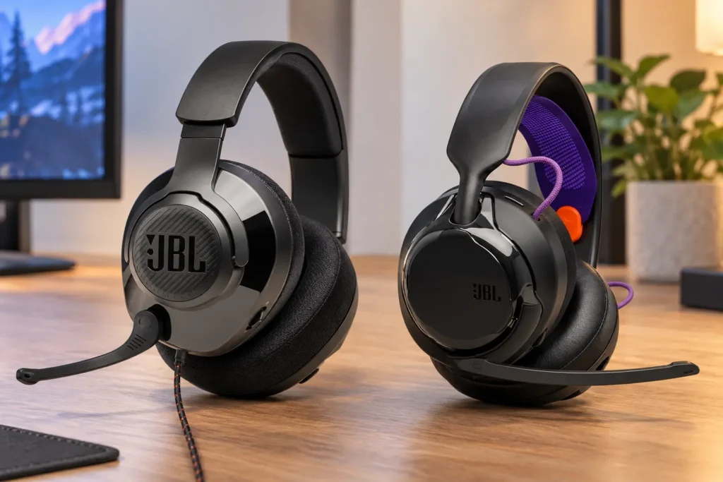 JBL Quantum 250 ou 200: o que muda no microfone e nas almofadas