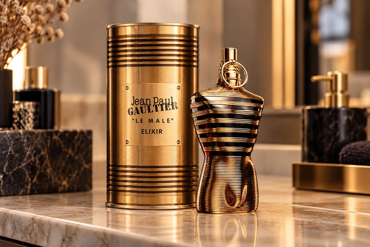 Três perfumes Le Male 125ml: baunilha, íris ou notas frutadas