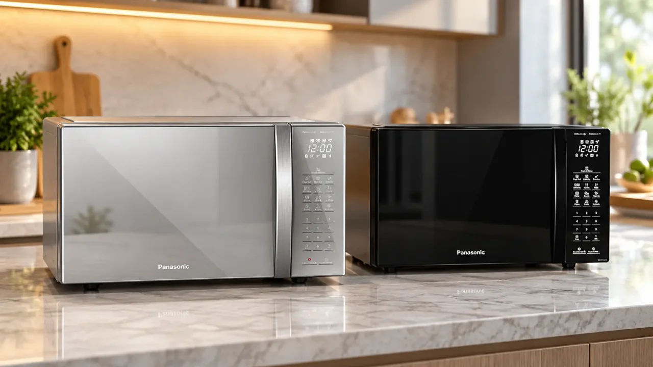 Panasonic 34L: receitas automáticas ou aquecimento de dois pratos