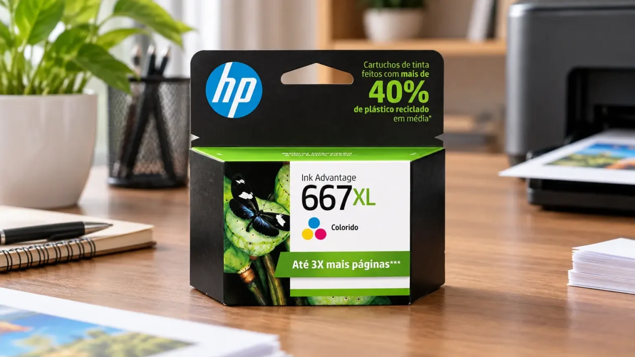 HP 667 ou 667XL: de 2 a 8,5 ml para imprimir mais páginas