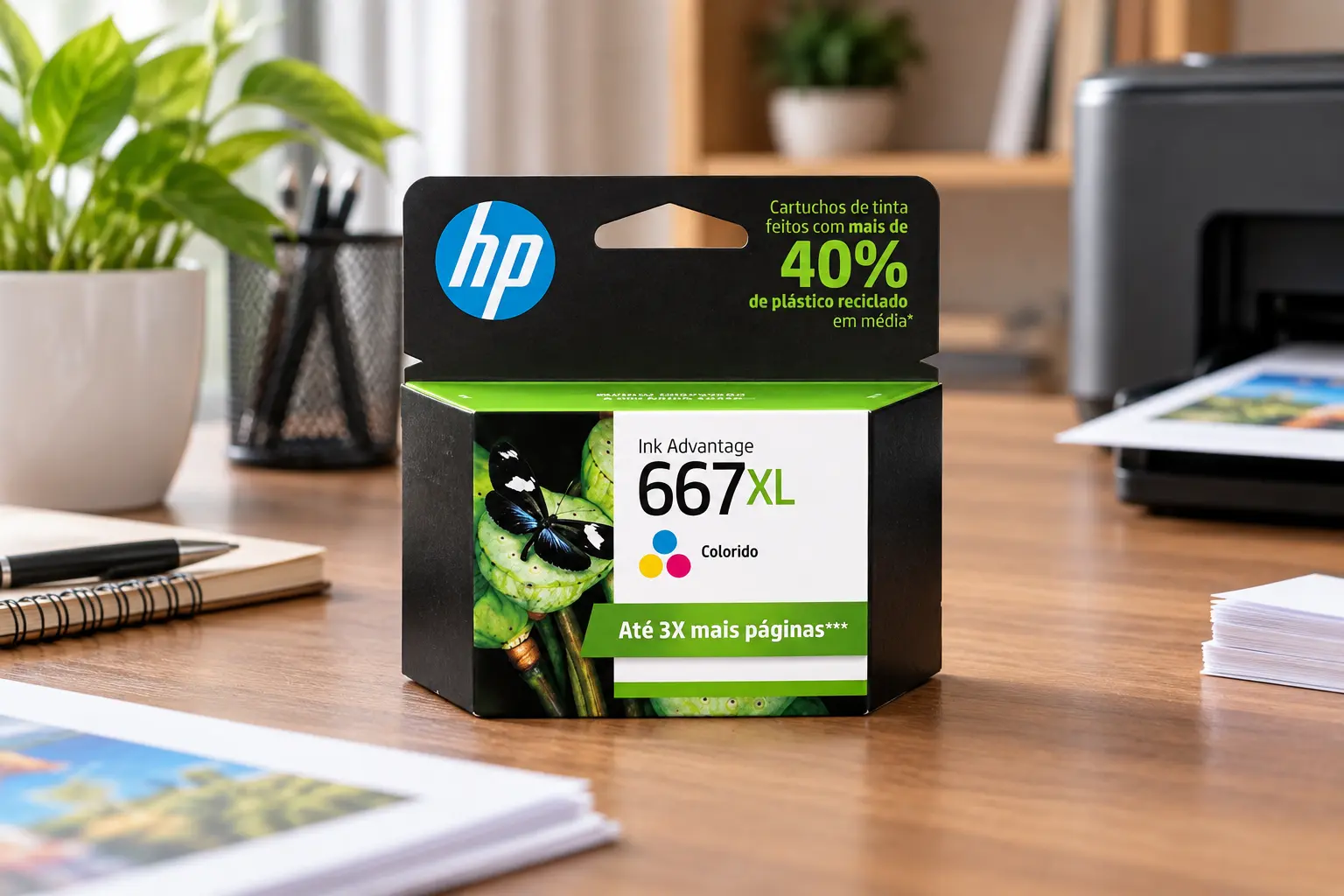 HP 667 ou 667XL: de 2 a 8,5 ml para imprimir mais páginas