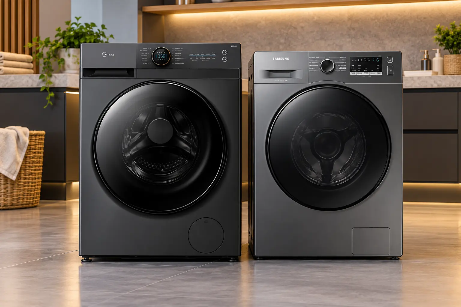 Midea HealthGuard ou Samsung WD11A: conectividade ou funções de lavagem