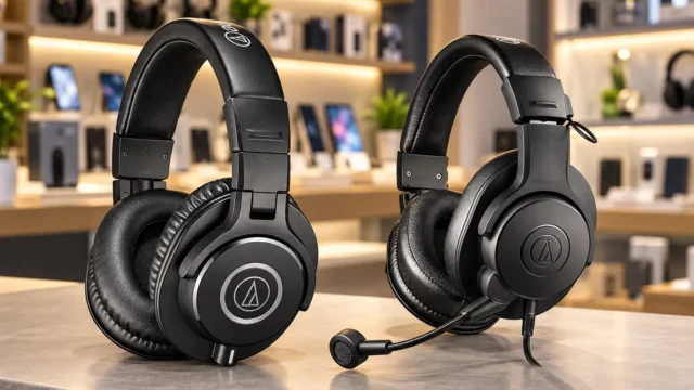 ATH-M20xSTS ou ATH-M40x: microfone integrado ou monitoramento de áudio