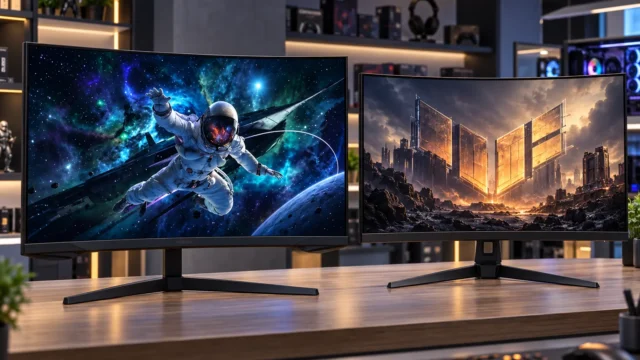 Odyssey G5 ou ASUS TUF de 32": a diferença começa na curvatura