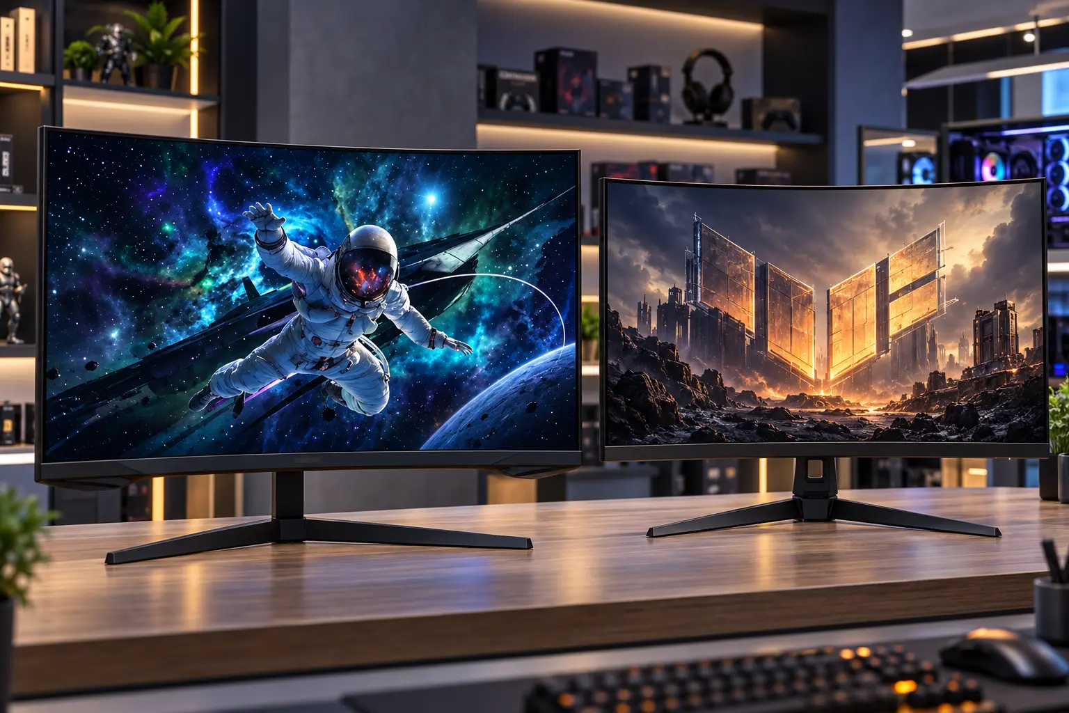 Odyssey G5 ou ASUS TUF de 32": a diferença começa na curvatura
