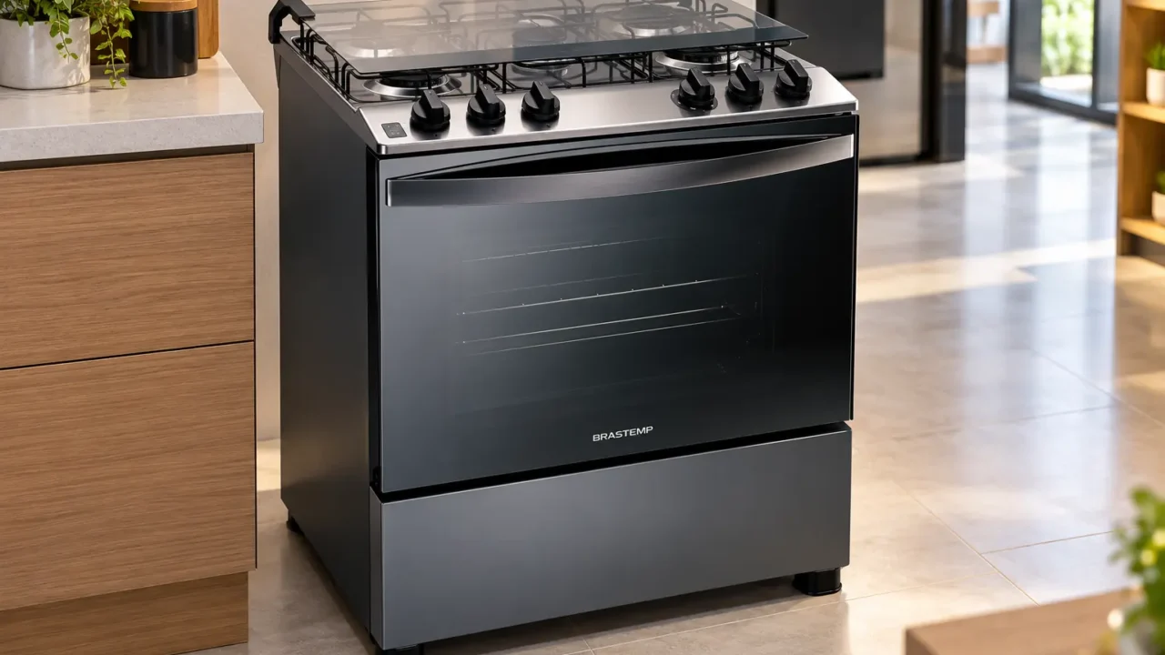 Brastemp 5 bocas: mesa de vidro ou inox com forno de 96 litros?