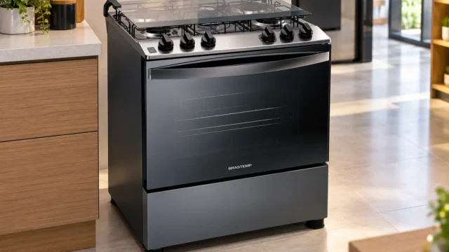 Brastemp 5 bocas: mesa de vidro ou inox com forno de 96 litros?