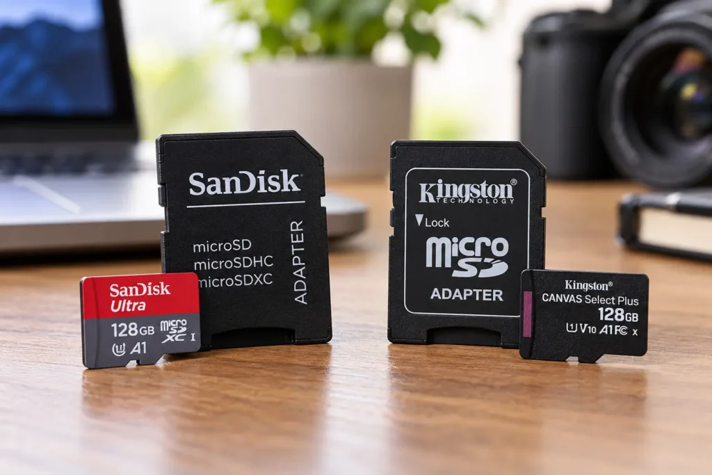 MicroSD SanDisk ou Kingston 128GB: o que muda na velocidade