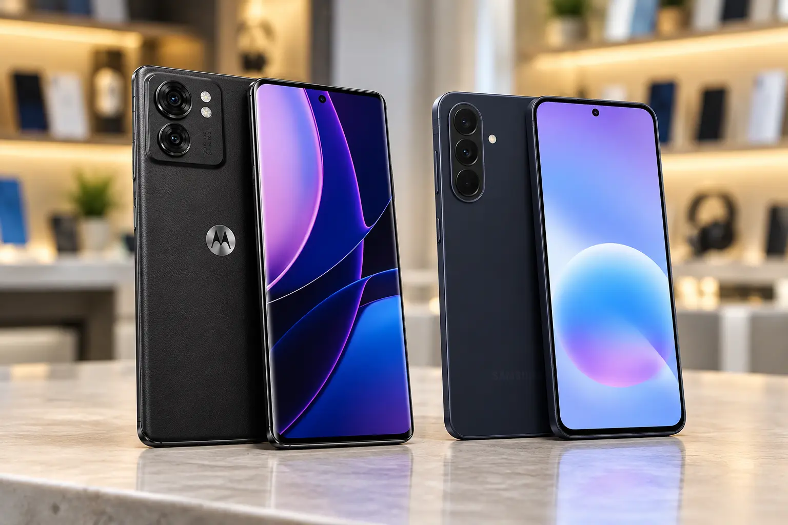 Motorola Edge 40 ou Galaxy A57: 256GB e 144Hz ou câmera e IA
