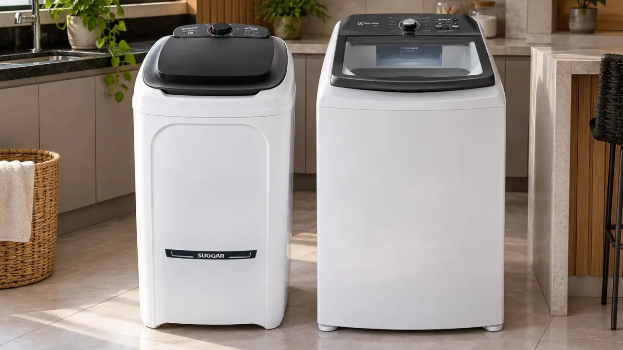 Suggar 15kg ou Electrolux 18kg: timer ou programas automáticos