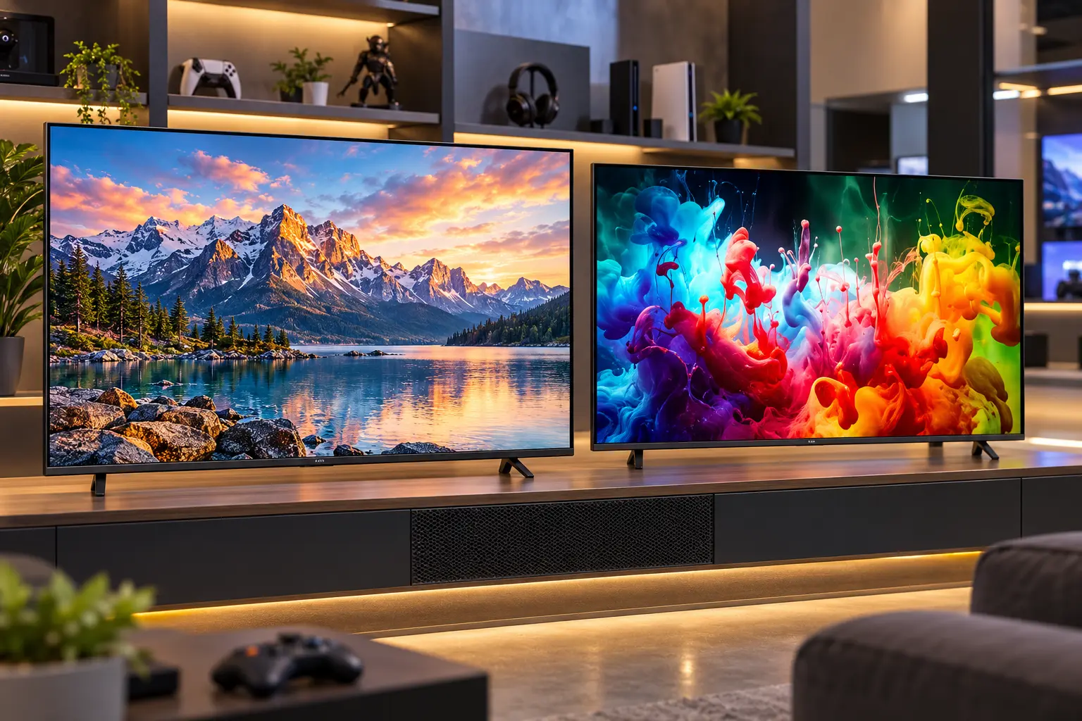 Samsung U8600F 50" ou LG QNED70 65": tamanho de tela e recursos 4K