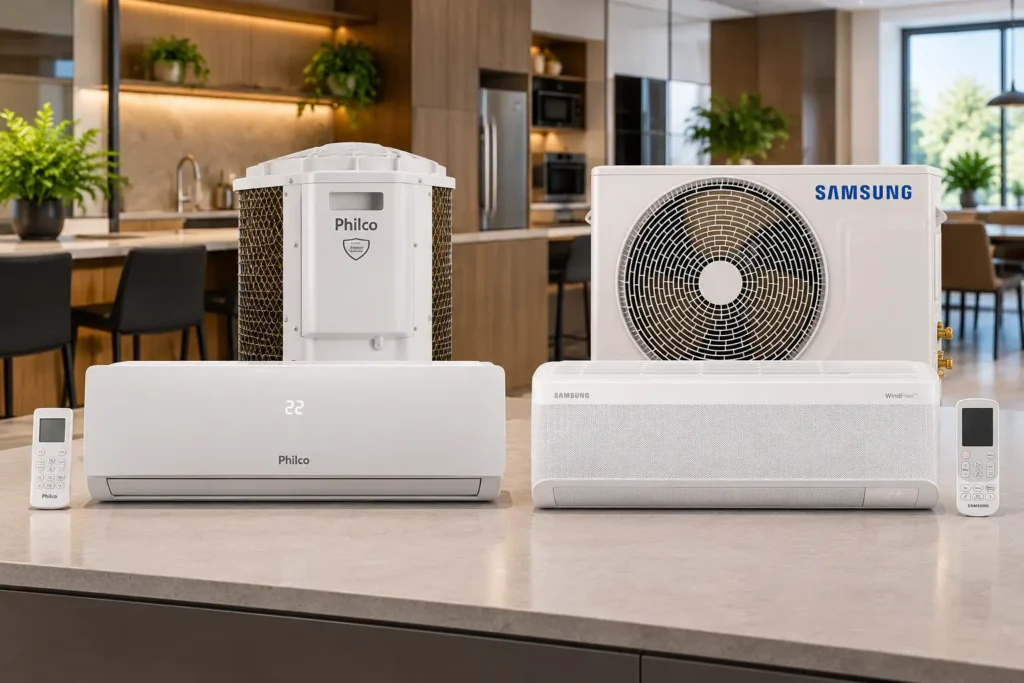 Philco PAC12FI ou Samsung WindFree: filtros ou controle pelo celular