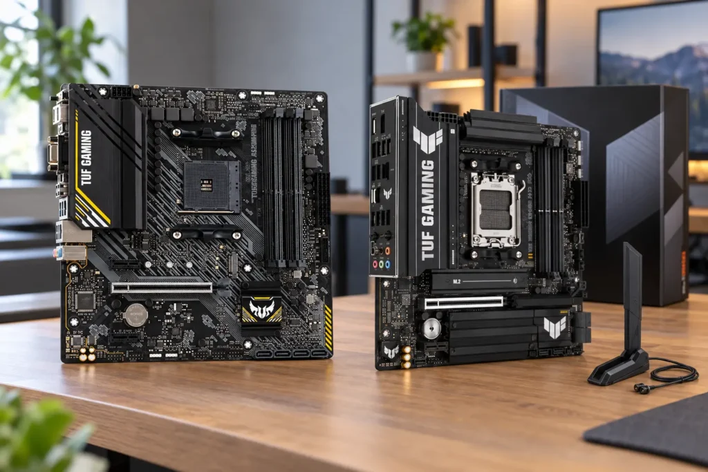 ASUS TUF A520M-PLUS II ou B850M-PLUS WIFI: AM4, AM5 e memória