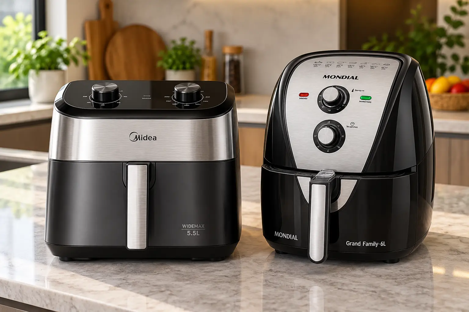 Midea WideMax 5,5L ou Mondial 6L: a diferença está no cesto